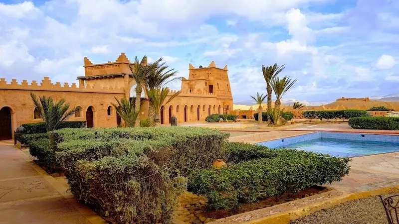 Hotel pool in the heart of the Moroccan desert